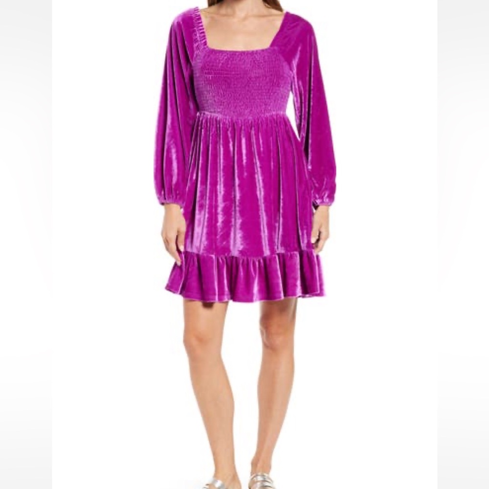 Btfl life from Nordstrom Purple Velvet Dress size medium